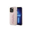 Karl Lagerfeld 3D Rubber Glitter Logo case for iPhone 15 Pro Max - pink Karl Lagerfeld 3D Rubber Glitter Logo case for iPhone 15 Pro Max - pink