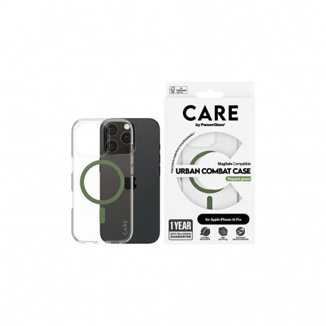 CARE by PanzerGlass Flagship Case iPhone 16 Pro 6.3" green/green MagSafe 1370
