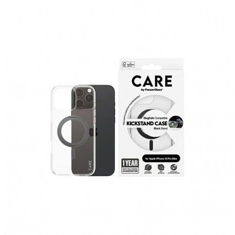 CARE by PanzerGlass Feature Kickstand Case iPhone 16 Pro Max 6.9" black/black MagSafe 1324