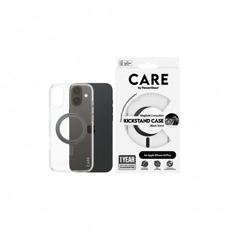 CARE by PanzerGlass Feature Kickstand Case iPhone 16 Plus 6.7" black/black MagSafe 1323