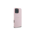Guess Grained Ring MagSafe iPhone 16 Pro Case - Pink