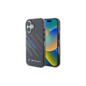 BMW Motosport IML Random Stripes iPhone 16 Plus Case - Black