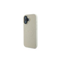 Guess Grained Ring MagSafe case for iPhone 16 - beige