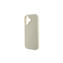 Guess Grained Ring MagSafe case for iPhone 16 - beige
