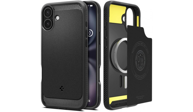 Spigen Rugged Armor MagSafe Case for iPhone 16 Plus - Black