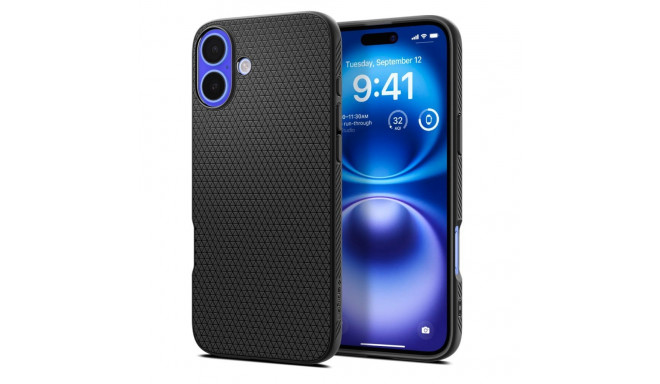 Spigen Liquid Air iPhone 16 Case - Black