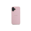 Guess Grained Gold Ring MagSafe iPhone 16 Plus Case - Pink