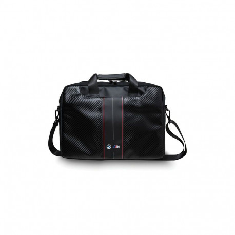 BMW Carbon & Red Stripes bag for a 16" laptop - black