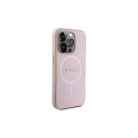 Guess Saffiano MagSafe case for iPhone 15 Pro - pink Guess Saffiano MagSafe case for iPhone 15 Pro - pink