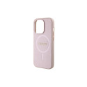 Guess Saffiano MagSafe case for iPhone 15 Pro - pink Guess Saffiano MagSafe case for iPhone 15 Pro - pink