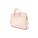 Guess Quilted 4G bag for a 16" laptop - pink Guess Quilted 4G bag for a 16" laptop - pink