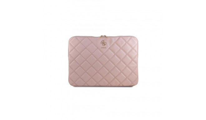 Guess Quilted 4G cover for a 16" laptop - pink