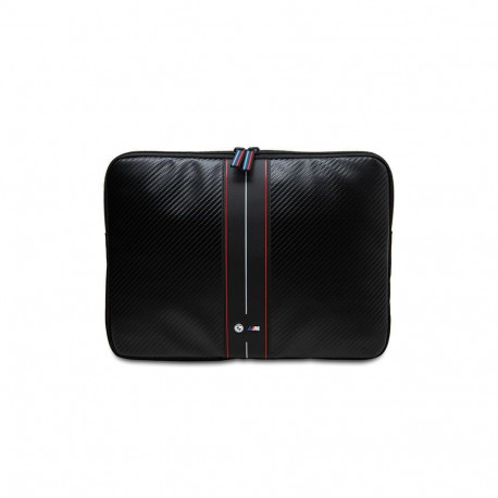 BMW Carbon & Red Stripe sleeve for a 16" laptop - black