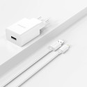 Dudao A4EU USB-A 2.1A wall charger - white + USB-A - Lightning cable