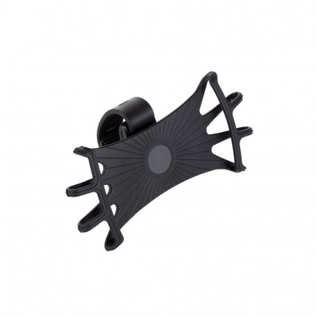 Swivel silicone bike holder with replaceable head - black