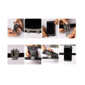 Swivel silicone bike holder with replaceable head - black