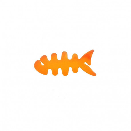 Fish-shaped headphone cable wrap - orange