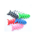 Fish-shaped headphone cable wrap - white
