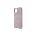 Guess GUHMN61PSAHMCP case for iPhone 11 / Xr - pink Saffiano MagSafe