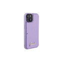 Guess Sequin Script Metal case for iPhone 15 - purple