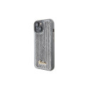 Guess Sequin Script Metal case for iPhone 15 - silver