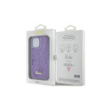 Guess Sequin Script Metal case for iPhone 15 - purple