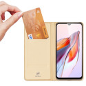Dux Ducis Skin Pro Case For Xiaomi Redmi 11A / Poco C55 / Redmi 12C Cover Flip Card Wallet Stand Gol