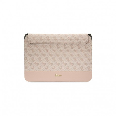 Guess 4G Stripe Metal Logo case for a 14" laptop - pink