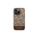 Guess GUHMP14XHGCFSEW iPhone 14 Pro Max 6.7" brown/brown hard case GCube Stripes MagSafe Guess GUHMP14XHGCFSEW iPhone 14 Pro Max 6.7" brown/brown hard case GCube Stripes MagSafe