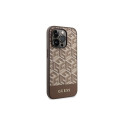 Guess GUHMP14XHGCFSEW iPhone 14 Pro Max 6.7" brown/brown hard case GCube Stripes MagSafe Guess GUHMP14XHGCFSEW iPhone 14 Pro Max 6.7" brown/brown hard case GCube Stripes MagSafe