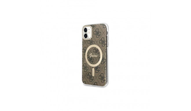 Guess GUHMN61H4STW iPhone 11 6.1" brown/brown hardcase 4G MagSafe