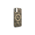 Guess GUHMN61H4STW iPhone 11 6.1" brown/brown hardcase 4G MagSafe Guess GUHMN61H4STW iPhone 11 6.1" brown/brown hardcase 4G MagSafe