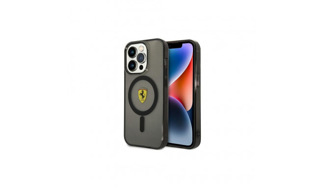Ferrari FEHMP14XURKK iPhone 14 Pro Max 6.7" black/black hardcase Translucent Magsafe