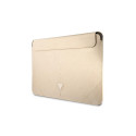 Guess Saffiano Triangle Logo case for a 16" laptop - beige