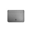 Guess Saffiano Triangle Logo case for a 14" laptop - silver