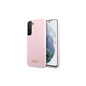Guess GUHCS22MLSLMGLA S22+ S906 lavender/lavender hardcase Silicone Script Metal Logo