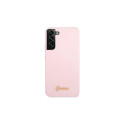 Guess GUHCS22MLSLMGLA S22+ S906 lavender/lavender hardcase Silicone Script Metal Logo