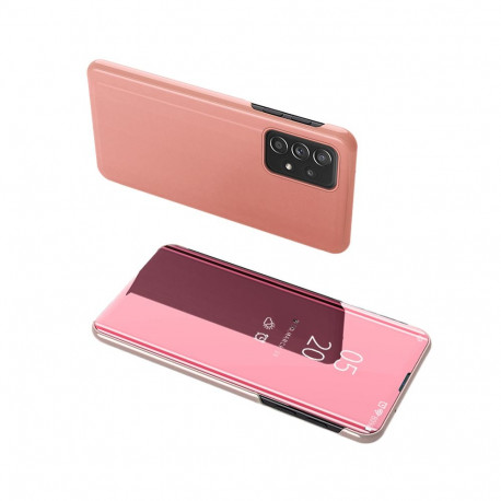 Clear View Case flip cover for Samsung Galaxy A73 pink