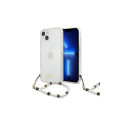 Guess GUHCP13SKPSWH iPhone 13 mini 5.4" Transparent hardcase White Pearl