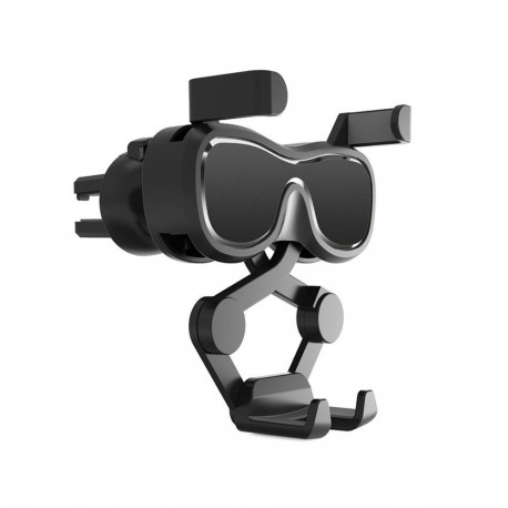 Gravity smartphone car holder for air vent with air freshener black (YC06)