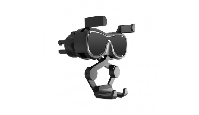 Gravity smartphone car holder for air vent with air freshener black (YC06)