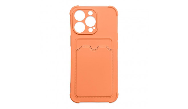 Card Armor Case Pouch Cover for iPhone 12 Pro Max Card Wallet Silicone Air Bag Armor Cover Orange