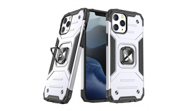 Wozinsky Ring Armor Case Kickstand Tough Rugged Cover for iPhone 13 mini silver
