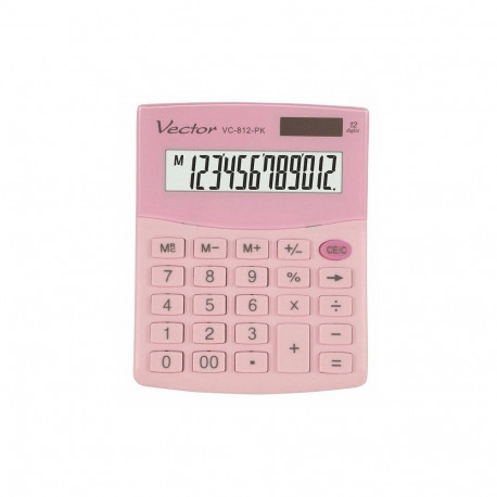 VECTOR CALCULATOR OFFICE KAV VC-812 PK PINK