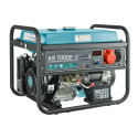 Könner & Söhnen KS 7000E-3 bensiinmootor-generaator 5000 W 25 L must, sinakasroheline