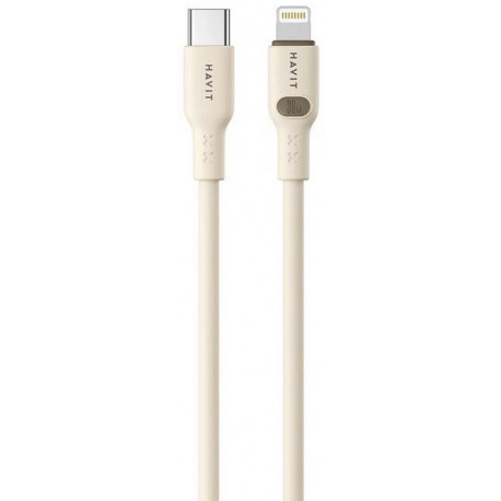 Havit cable USB-C - Lightning 2m, beige (6281)
