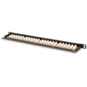 "DIGITUS Patchpanel 0,5HE 24-Port Cat6 ungeschirmt schwarz"
