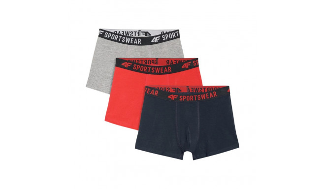 Bokserki dla chłopca 4F M061 3pak multikolor 4FJWAW25UBXSM061 90S 134-140cm