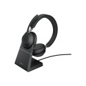 JABRA Evolve2 65 MS stereo on-ear Bluetooth juhtmevaba USB-A mürasummutav must laadimisalusega kõrva