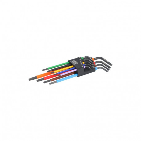 L-Torx võtmete komplekt Bahco 9 osa T8-T40, värvikoodidega